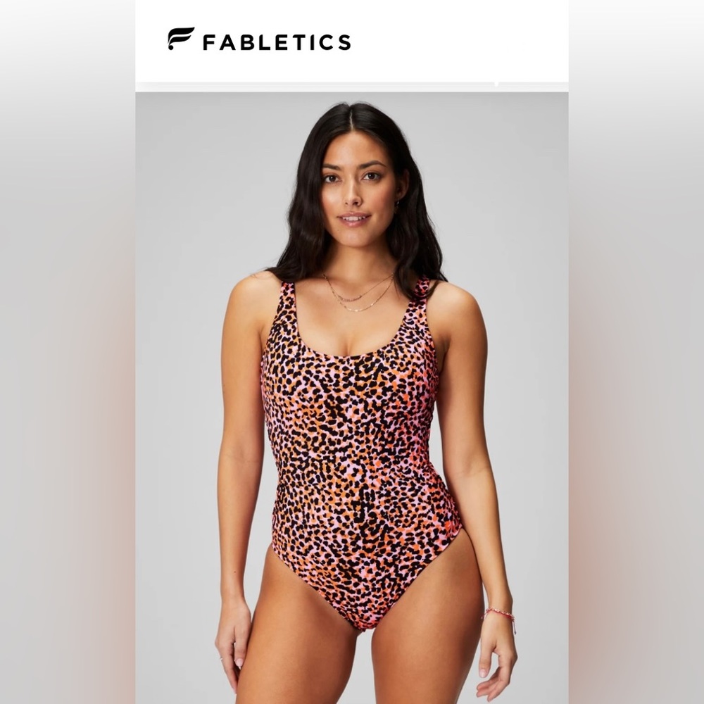 Fabletics Scoop Tie Back Shaping One-Piece Swimsuit